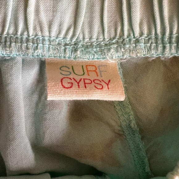 Surf Gypsy Mint Green Peach Tie Dye Ruffle Trim Lounge Shorts Women’s Size S NWT - Picture 3 of 6